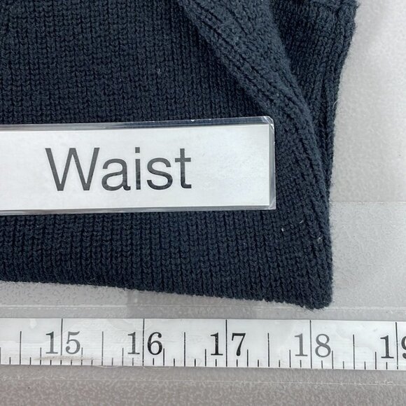 Halogen Pullover Sweater Flare Ribbed Knit Black Size Large L - Picture 15 of 16